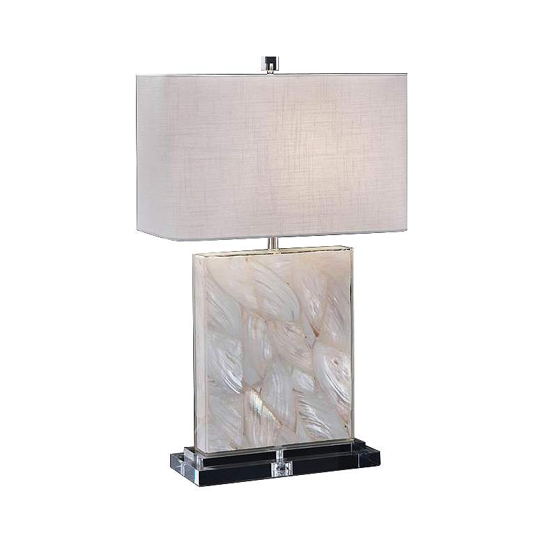 Image 1 John Richard Mother of Pearl Encased Acrylic Table Lamp