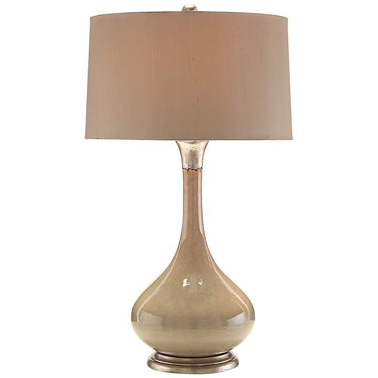 Image 1 John Richard Oyster Shell Beige Gourd Ceramic Table Lamp