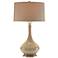 John Richard Oyster Shell Beige Gourd Ceramic Table Lamp