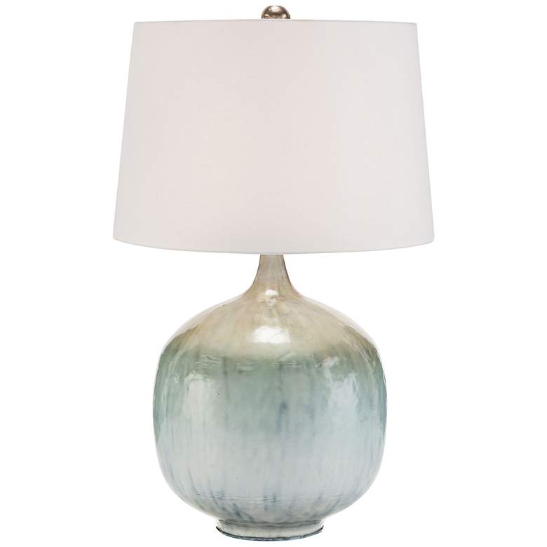 Image 1 John Richard Pearlized Silver and Blue Table Lamp