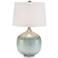 John Richard Pearlized Silver and Blue Table Lamp