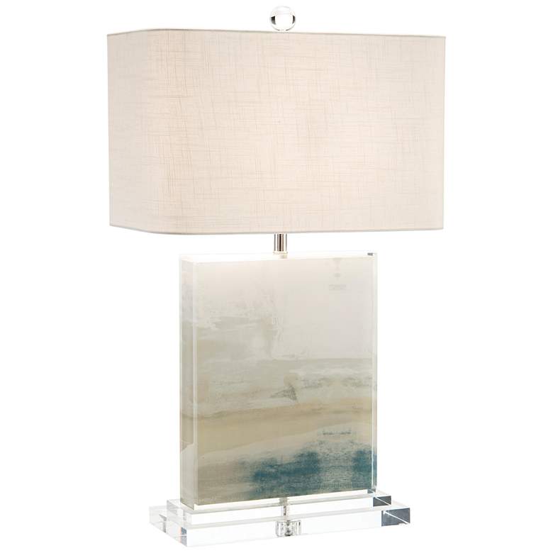 Image 1 John Richard Slated Blue and Gray Table Lamp
