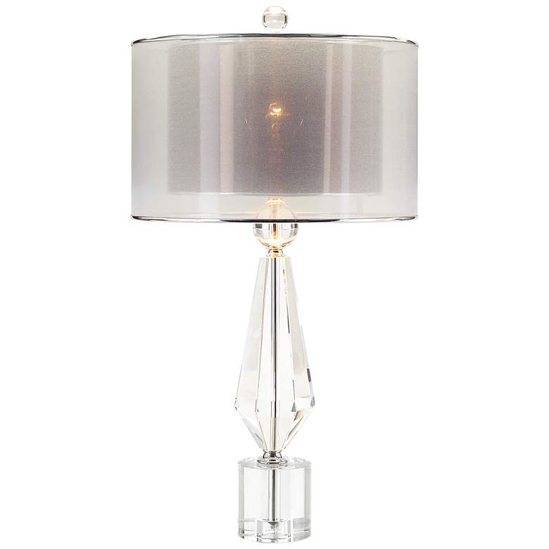 Image 1 John Richard Sophisticated Crystal Double Shade Table Lamp