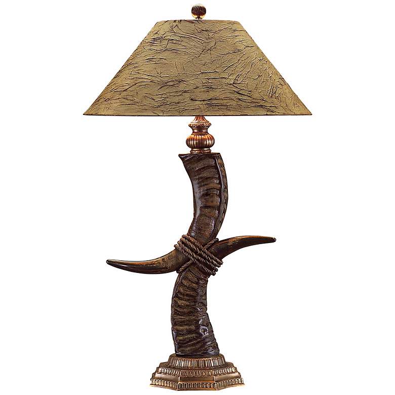 Image 1 John Richard Stacked Horn Table Lamp
