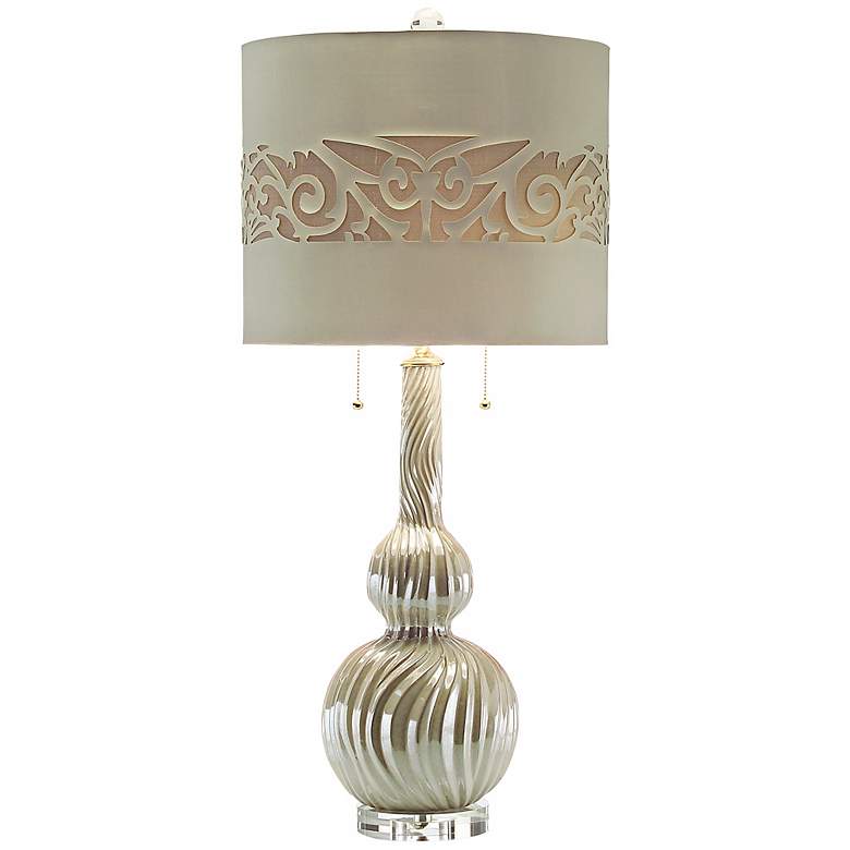 Image 1 John Richard Swirled Ceramic Table Lamp