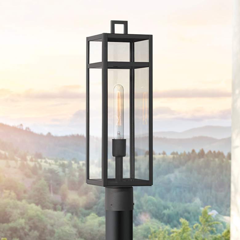 Image 2 John Timberlan San Lucas 21 3/4" High Sand Black Outdoor Post Light