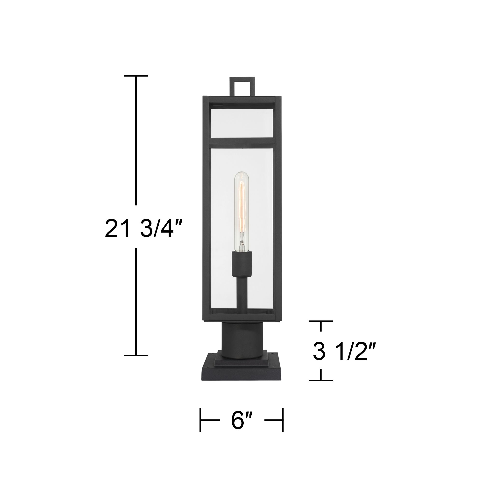 Image 7 John Timberlan San Lucas 21 3/4"H Sand Black Outdoor Pier Mount Light more views