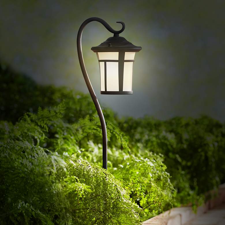 Image 4 John Timberland 23" Textured Black LED Landscape Lights Set of 2 more views
