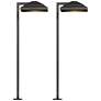1_John Timberland 23" Textured Black LED Landscape Path Lights Set of 2