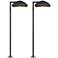John Timberland 23" Textured Black LED Landscape Path Lights Set of 2