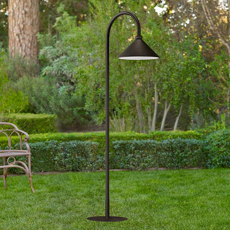 Image 1 John Timberland 50 inch High Black LED Outdoor Landscape Light