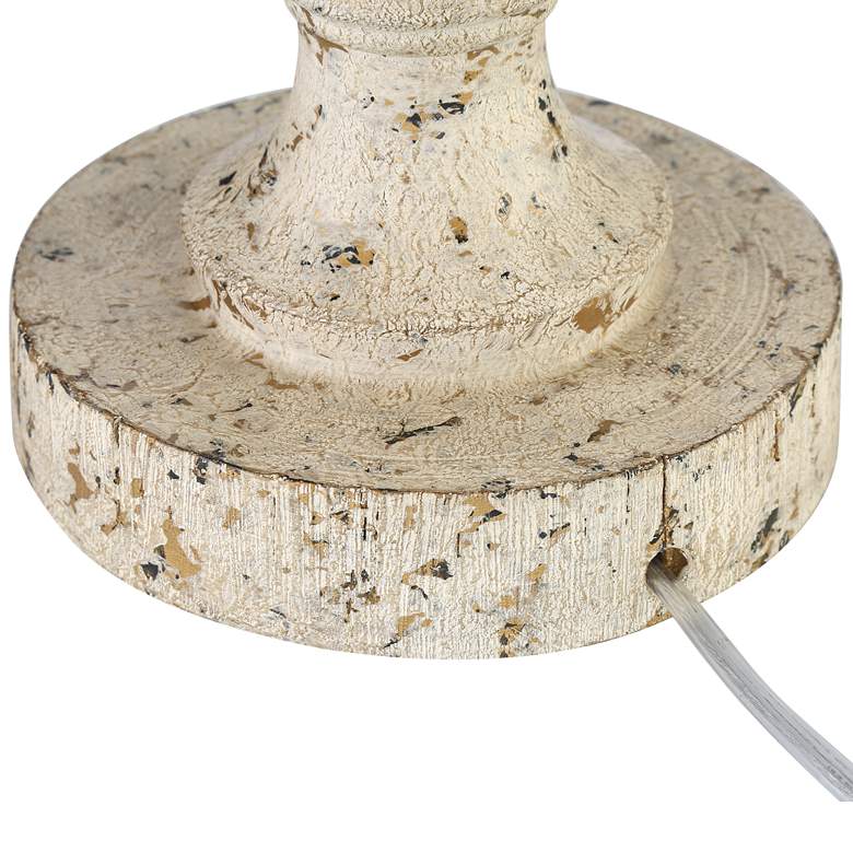 Image 6 John Timberland Antique Rattan Shade Distressed Candlestick Table Lamp more views