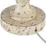 John Timberland Antique Rattan Shade Distressed Candlestick Table Lamp