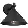4_John Timberland Apex 9 3/4" High Textured Black Outdoor Wall Light