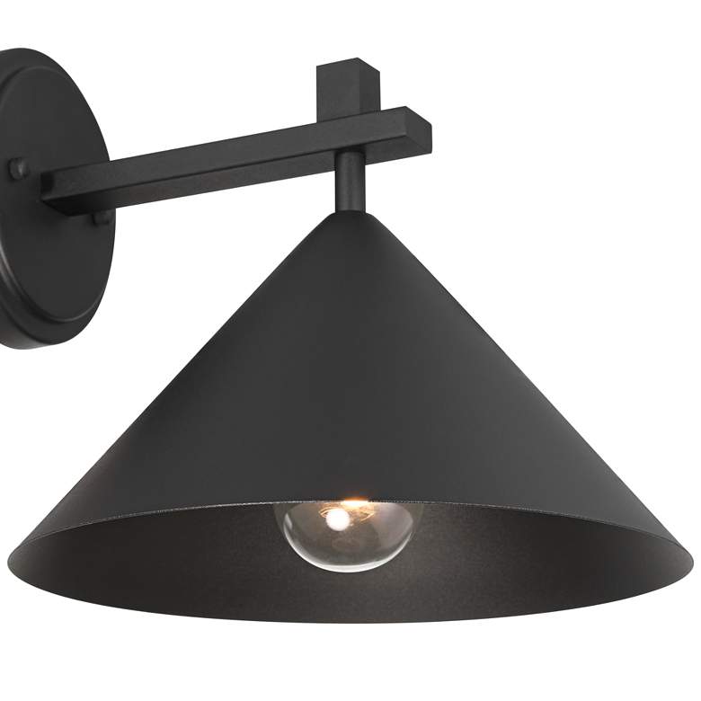Image 4 John Timberland Apex 9 3/4" High Textured Black Outdoor Wall Light more views