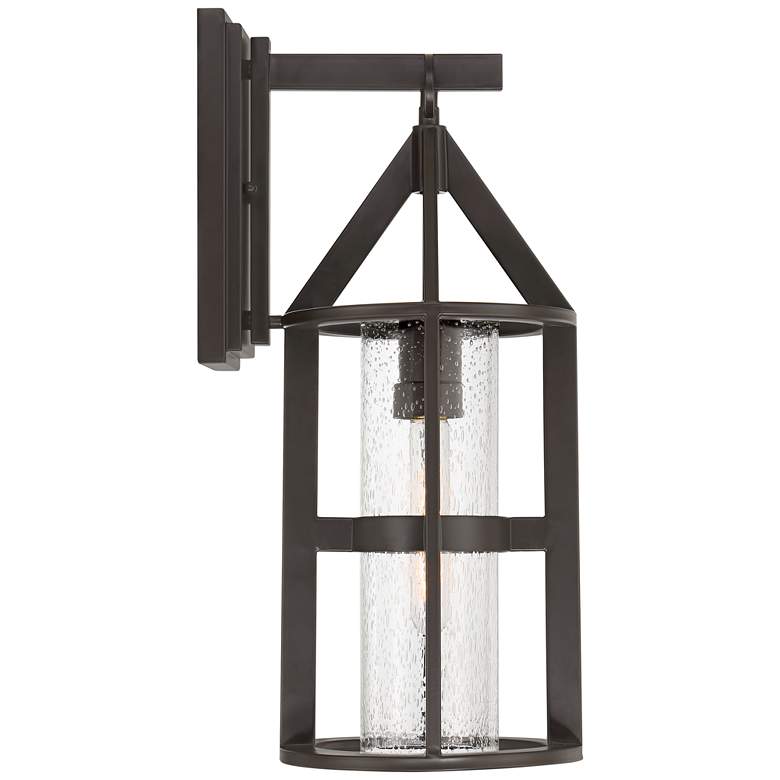 Image 7 John Timberland Argentine 21 inch Bronze Seeded Glass Outdoor Wall Lantern more views