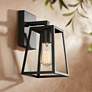 1_John Timberland Arrington 10 3/4" Black and Clear Glass Outdoor Light
