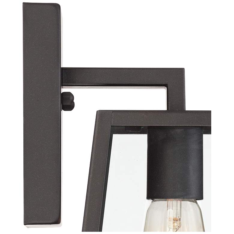 Image 3 John Timberland Arrington 10 3/4" Black and Clear Glass Outdoor Light more views