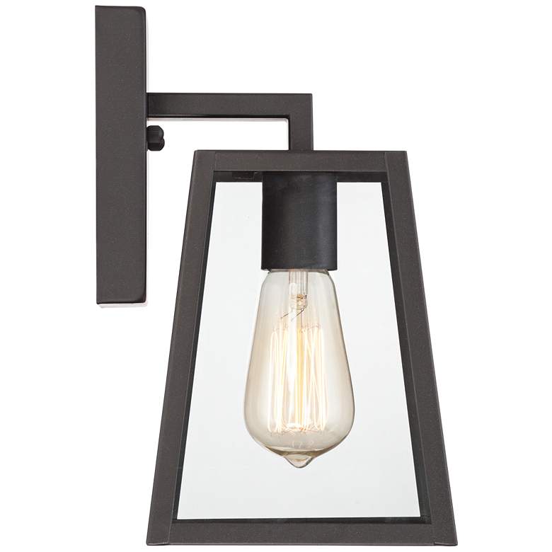 Image 5 John Timberland Arrington 10 3/4" Black and Clear Glass Outdoor Light more views