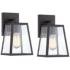 John Timberland Arrington 10 3/4" Mystic Black Outdoor Lights Set of 2