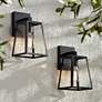 1_John Timberland Arrington 10 3/4" Mystic Black Outdoor Lights Set of 2