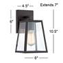 6_John Timberland Arrington 10 3/4" Mystic Black Outdoor Lights Set of 2 more views