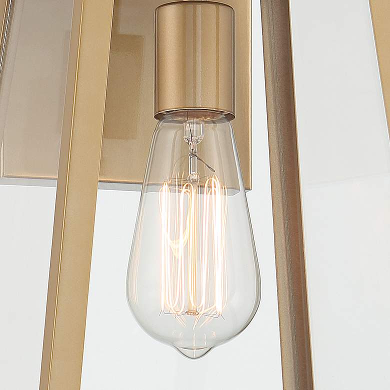 Image 3 John Timberland Arrington 13" Glass and Soft Gold Outdoor Wall Light more views