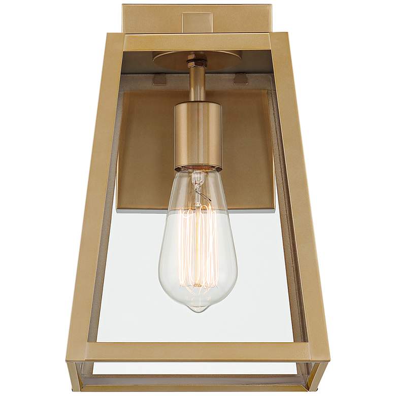 Image 4 John Timberland Arrington 13" Glass and Soft Gold Outdoor Wall Light more views