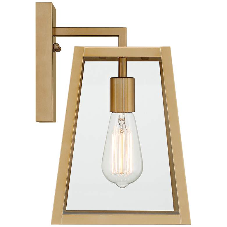 Image 7 John Timberland Arrington 13" Glass and Soft Gold Outdoor Wall Light more views