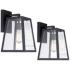 John Timberland Arrington 13" High Mystic Black Wall Lights Set of 2