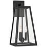 2_John Timberland Arrington 20" Glass Mystic Black Outdoor Wall Light