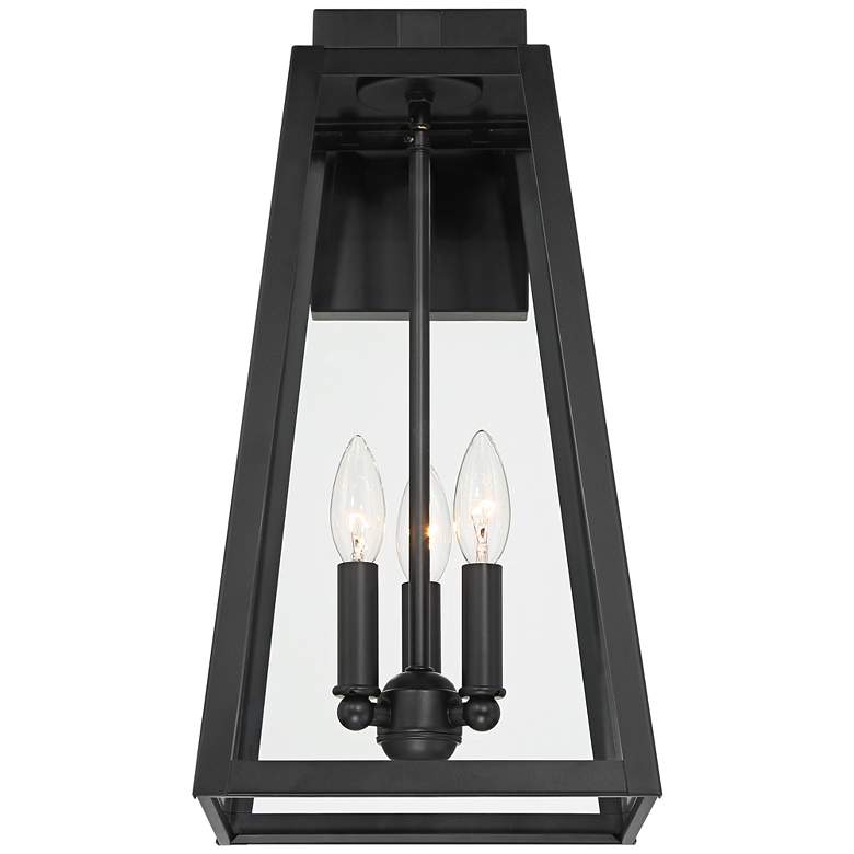 Image 4 John Timberland Arrington 20" Glass Mystic Black Outdoor Wall Light more views