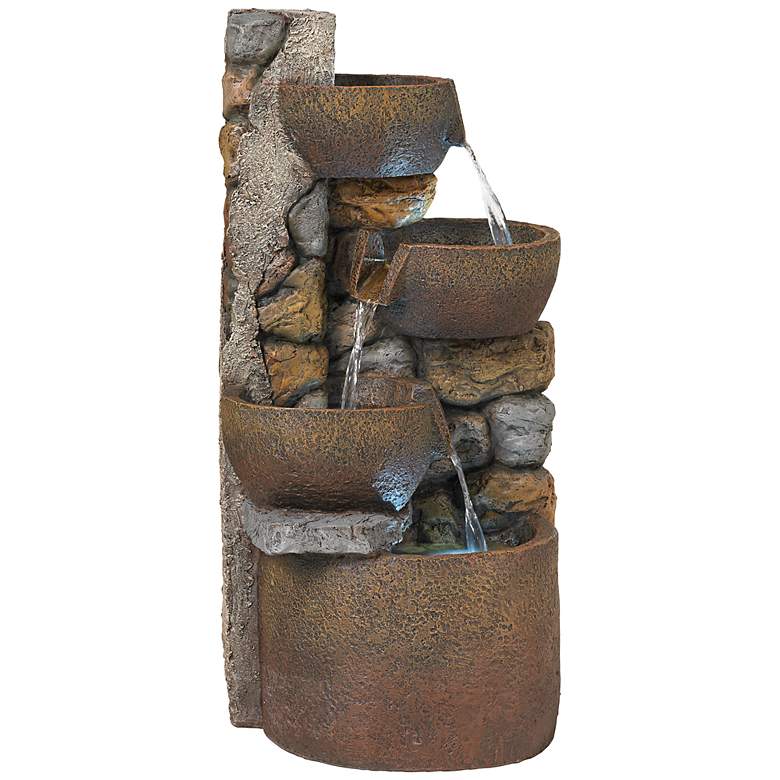 Image 2 John Timberland Ashmill Urn 29" High Rustic Garden Fountain