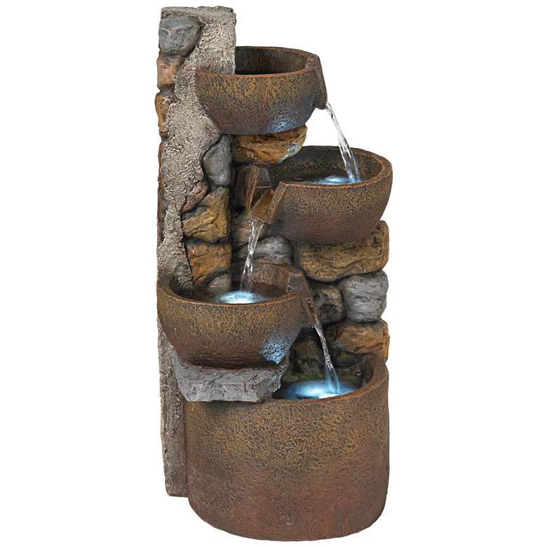 Image 5 John Timberland Ashmill Urn 29" High Rustic Garden Fountain more views