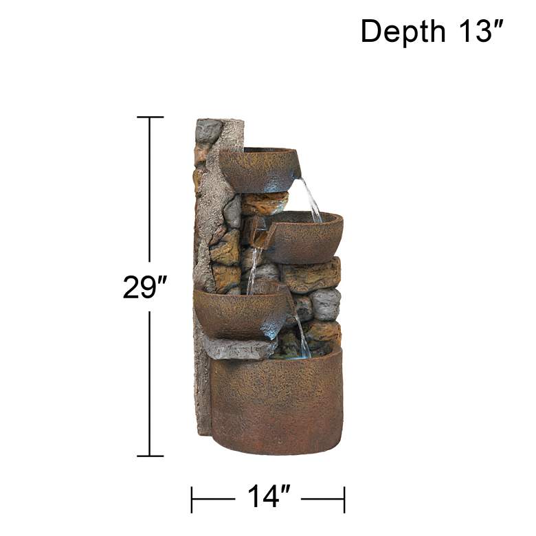 Image 6 John Timberland Ashmill Urn 29" High Rustic Garden Fountain more views