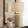 1_John Timberland Austin 28" Sand Ridged Jug Southwest Rustic Table Lamp