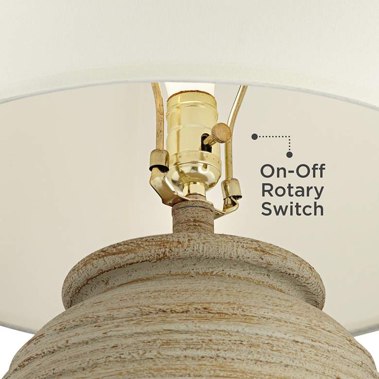 Image 6 John Timberland Austin 28" Sand Ridged Jug Southwest Rustic Table Lamp more views