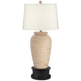 Image1 of John Timberland Austin Sand 32 1/4" Southwest Table Lamp with Riser