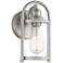 John Timberland Avani 10 1/4" Brushed Nickel Outdoor Wall Light