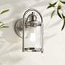 1_John Timberland Avani 10 1/4" Brushed Nickel Outdoor Wall Light