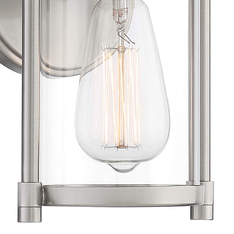 Image 4 John Timberland Avani 10 1/4" Brushed Nickel Outdoor Wall Light more views