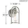 John Timberland Avani 10 1/4" Brushed Nickel Outdoor Wall Light