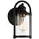John Timberland Avani 10 1/4" High Black and Brass Outdoor Wall Light