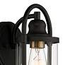 3_John Timberland Avani 10 1/4" High Black and Brass Outdoor Wall Light more views