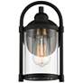 4_John Timberland Avani 10 1/4" High Black and Brass Outdoor Wall Light more views