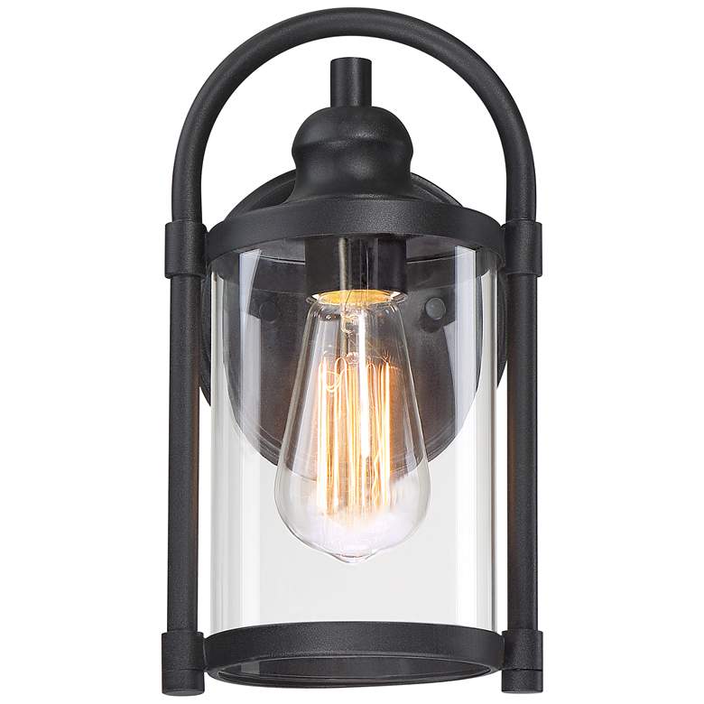 Image 3 John Timberland Avani 10 1/4" High Black Outdoor Lantern Wall Light more views