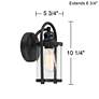 6_John Timberland Avani 10 1/4" High Black Outdoor Lantern Wall Light more views