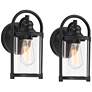2_John Timberland Avani 10 1/4" High Black Outdoor Wall Light Set of 2