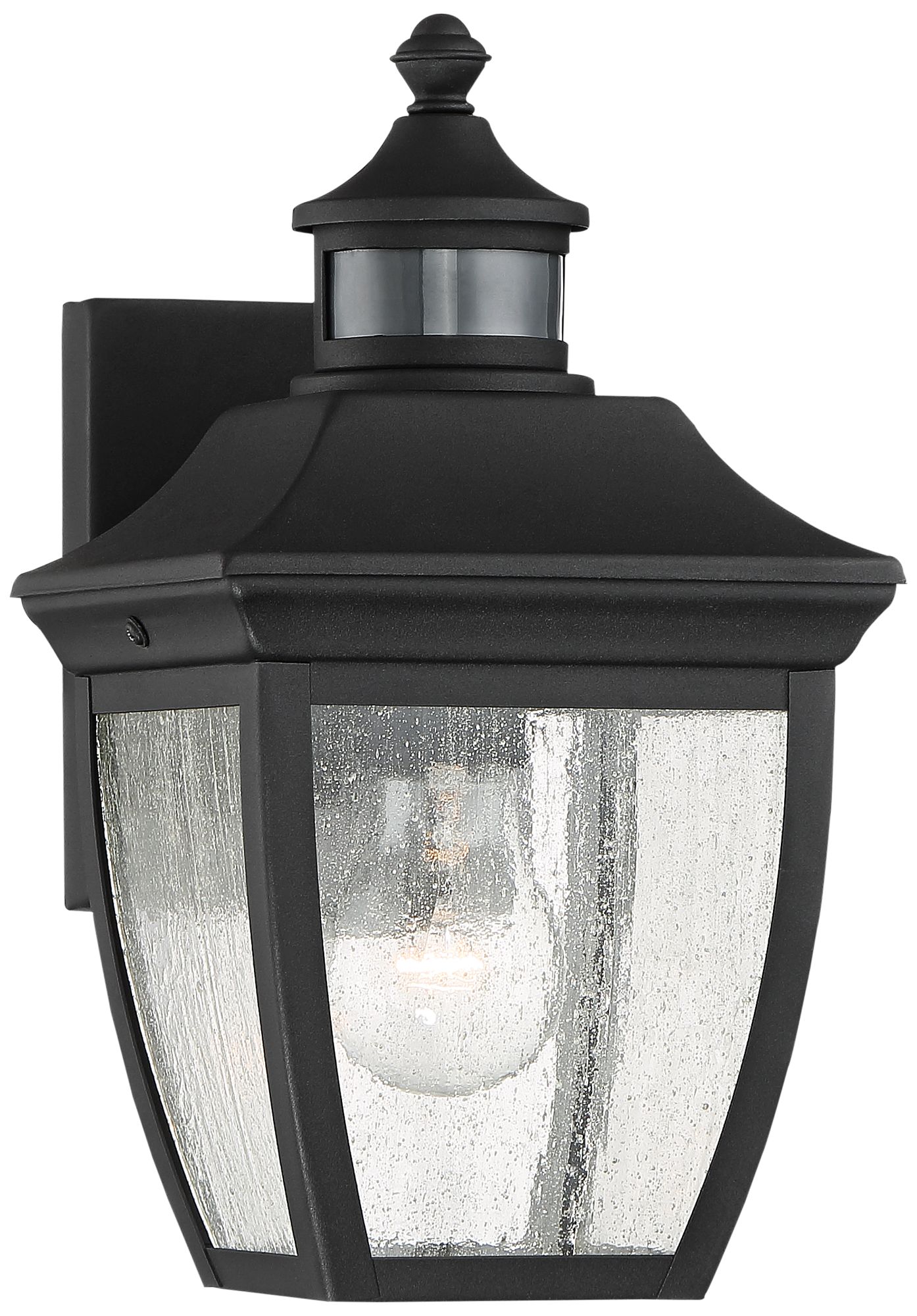 Image 2 John Timberland Beaufort 12" Black Motion Sensor Outdoor Wall Light