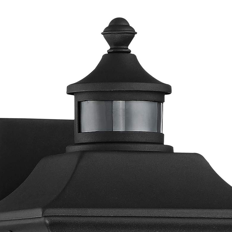 Image 4 John Timberland Beaufort 12 inch Black Motion Sensor Outdoor Wall Light more views